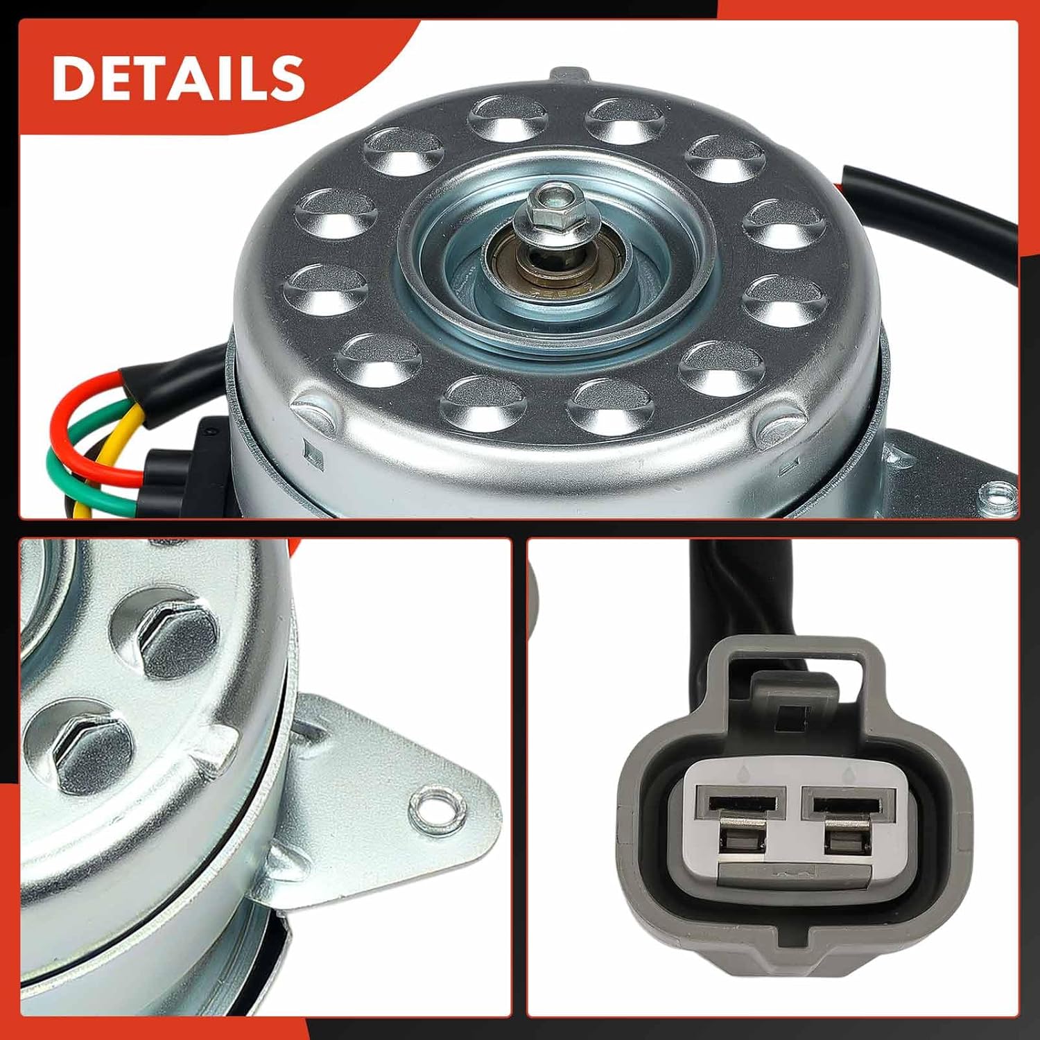 A-Premium Radiator Fan Motor Compatible with Infiniti QX70 2014-2015, Q70 2014-2017, FX50 2009-2013, M56 2011-2013 & Nissan GT-R GTR 2017-2021, Left and Right Side