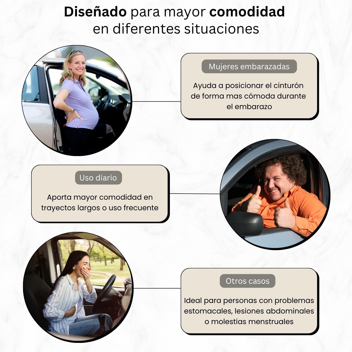 Adaptador de Cinturón Embarazada Coche Homologado | Accesorio Seguro con Hebilla Metálica | Incluye Hombrera Acolchada + Herramienta Multifunción + QR con Guías | Regalo Ideal para Premamás — view 8