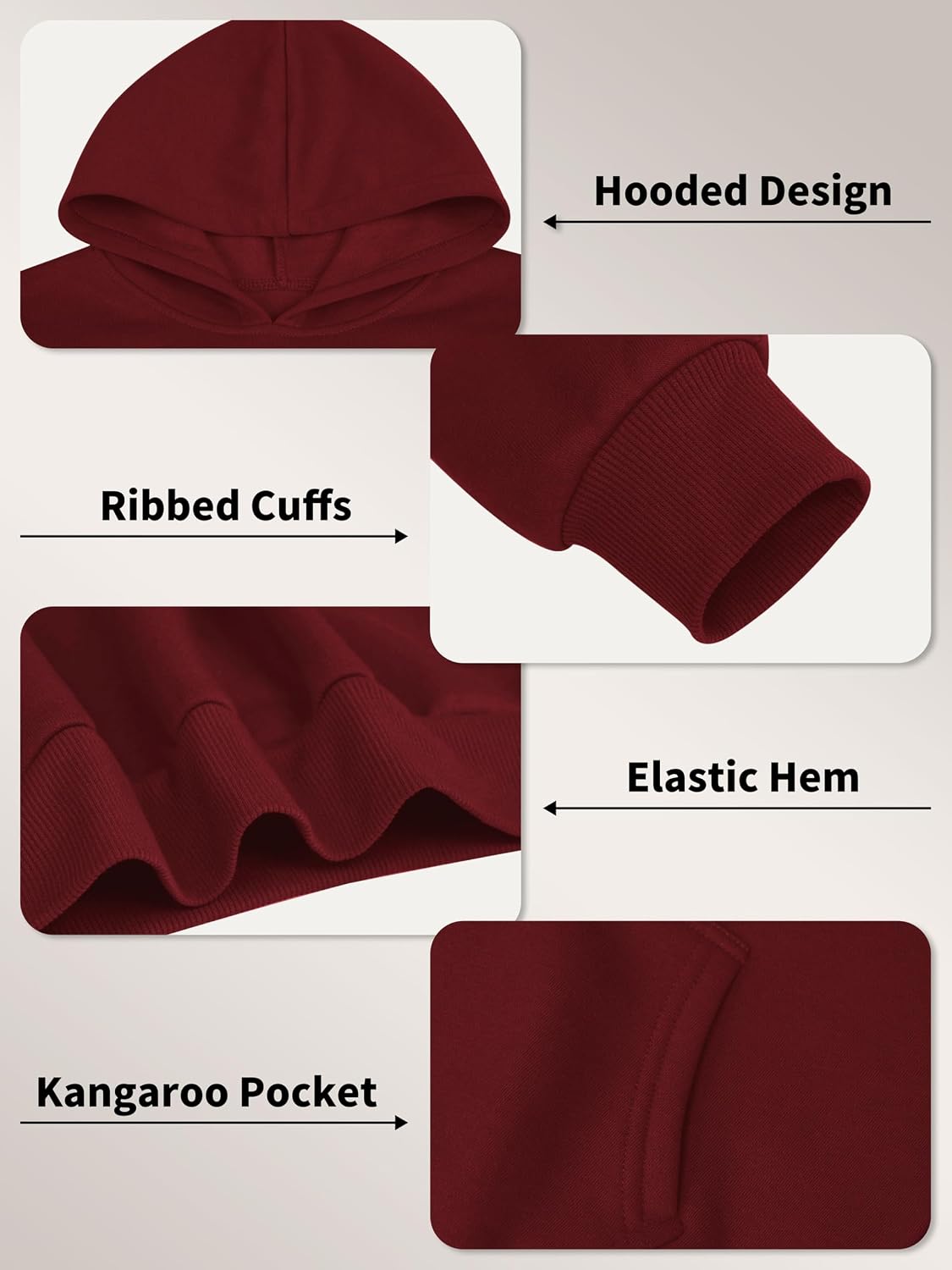 Cooraby 3 Pack Boys Fleece Hoodies Basic Pullover Sweatshirts Kids Youth Warm Hooded Tops with Pockets