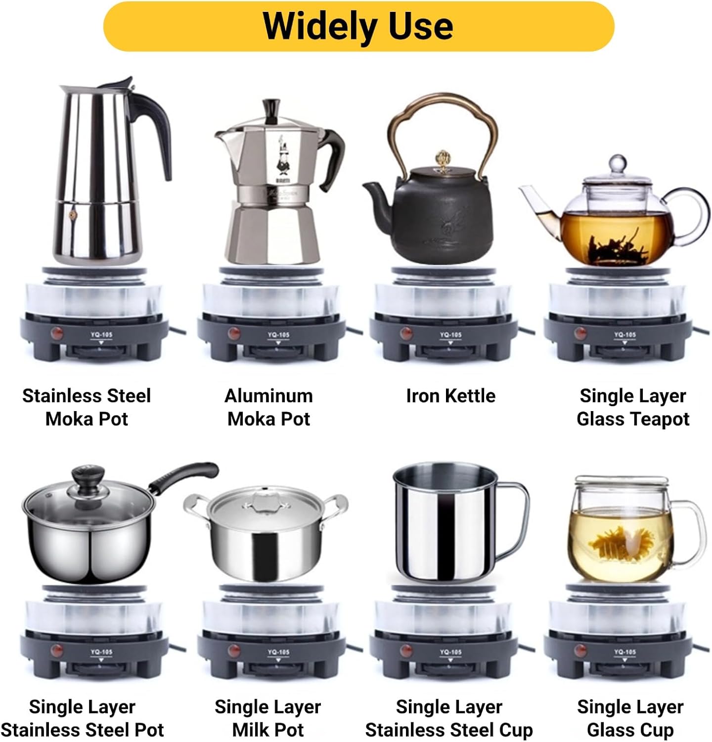 Small Hot Plate, 500W Electric Stove with Temperature Control, Mini Portable Burner Cooktop for Home Restaurant