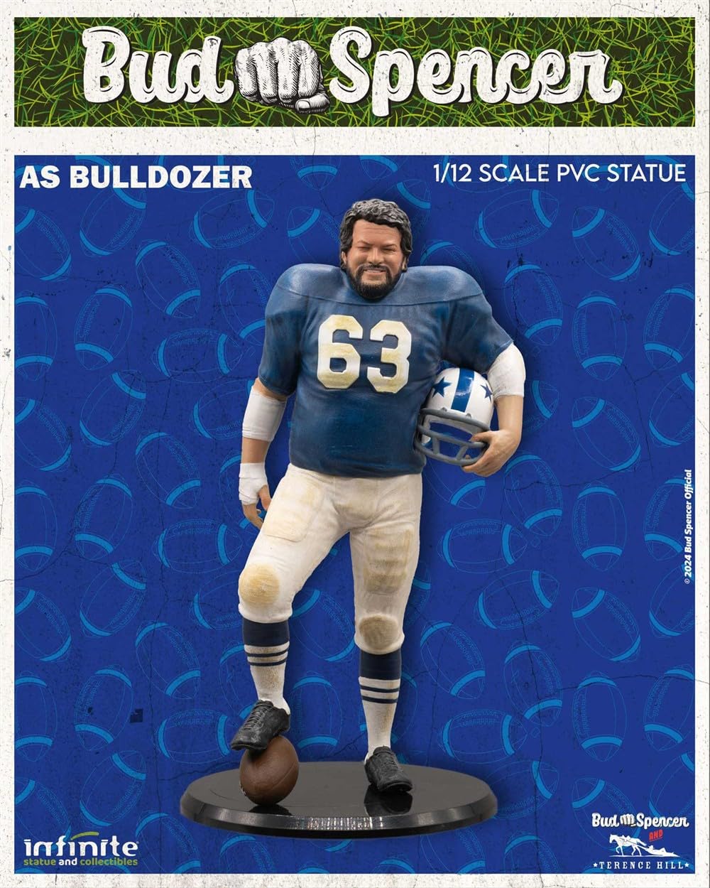 BUD SPENCER Bulldozer - Scena Film Lo chiamavano Buldozer - Statua Figura da Collezione in PVC - scala 1/12 - altezza 16cm