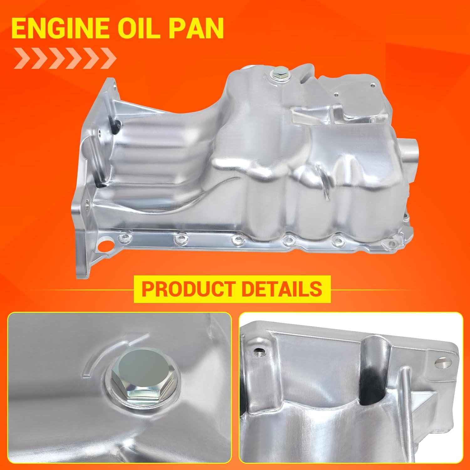 Engine Oil Pan with Drain Plug Compatible with 2011-2015 Chevrolet Cruze, 2012-2020 Sonic, 2013-2021 Trax Buick Encore 1.4L 1364cc (Engine Code: LUV) Replaces # 264-378 25196122 55573111