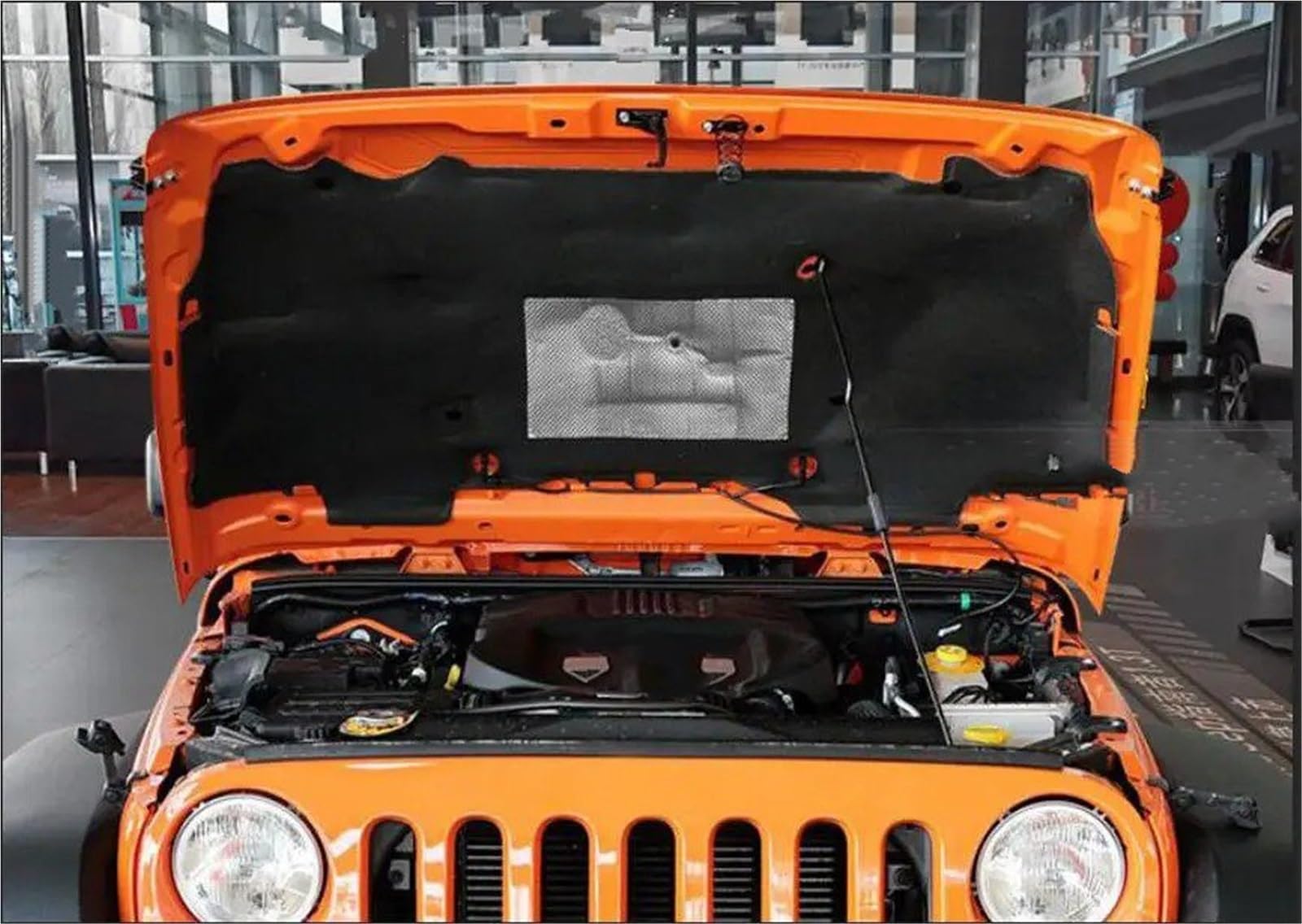Per Jeep Per Wrangler 2006-2017 Auto Isolamento Termico Acustico Cotone Cofano Anteriore Motore Firewall Tappetino Copertura Antirumore Fonoassorbente