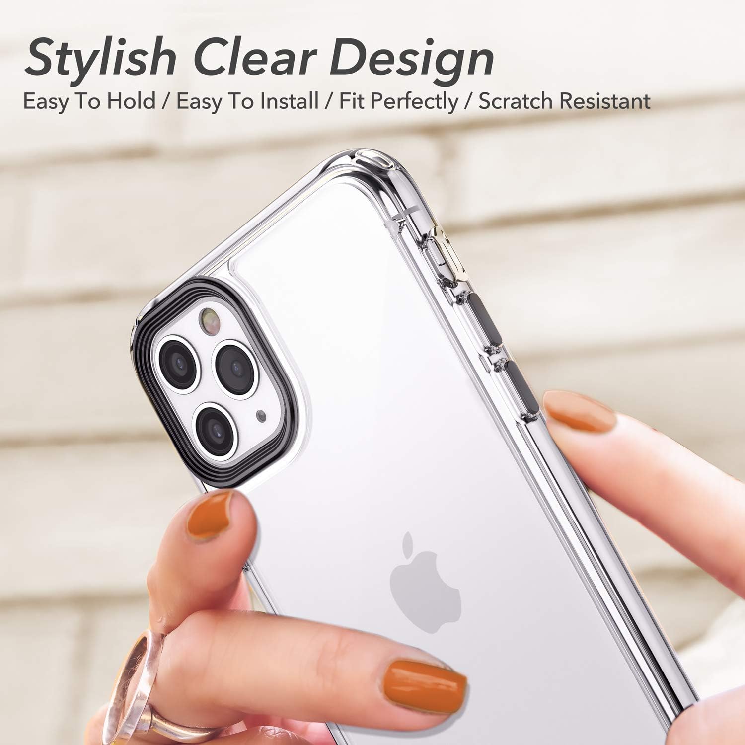 YOUMAKER [2021 Upgraded] Compatible with iPhone 11 Pro Max Case, Clear iPhone 11 Pro Max Cover Shock Absorption Phone Cases 6.5 inch - Black