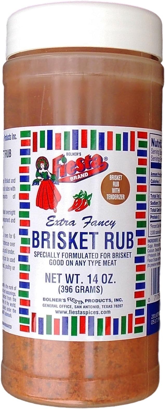 Bolner's Fiesta Extra Fancy Brisket Rub, 14 oz.