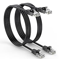 Vista 9 de Cable Ethernet Cat6 de 1 pie, paquete de 2 cables de conexión cortos de 1 pie (cable Cat 6, cable RJ45 de Internet, cable de red) 10 Gbps