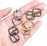 Vista 10 de CooBigo Paquete de 25 hebillas deslizantes ajustables de metal de 1 pulgada, ajustador rectangular Tri-Glide, deslizador de correa de tirantes