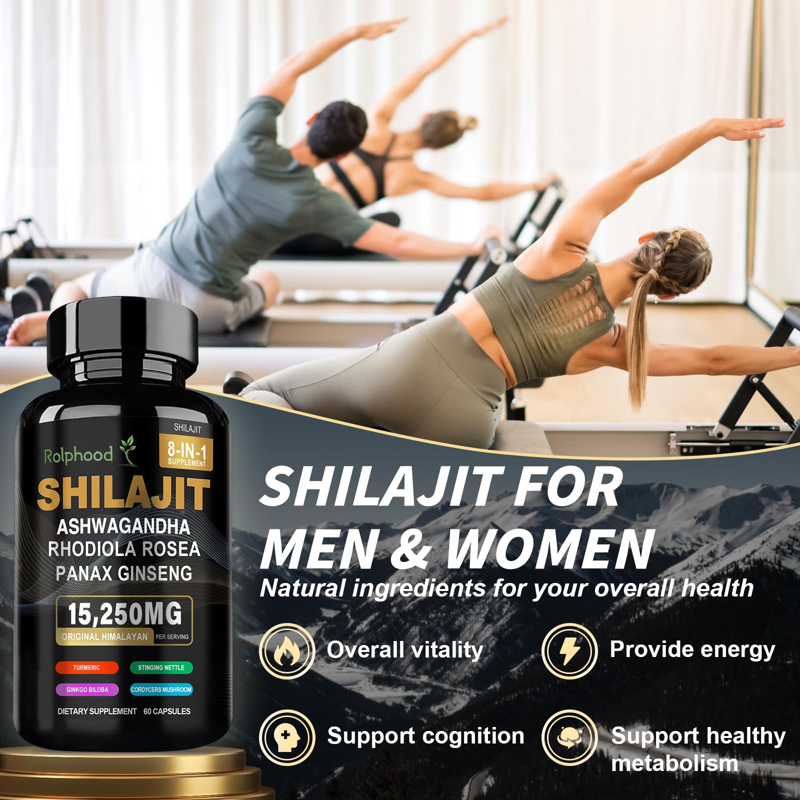 Shilajit for Men/Women - Pure Himalayan Organic,Shilajit Capsules with Ashwagandha,Supplements 60 Capsules Alternative to Resin,Drops & Gummies — Amazon image 5
