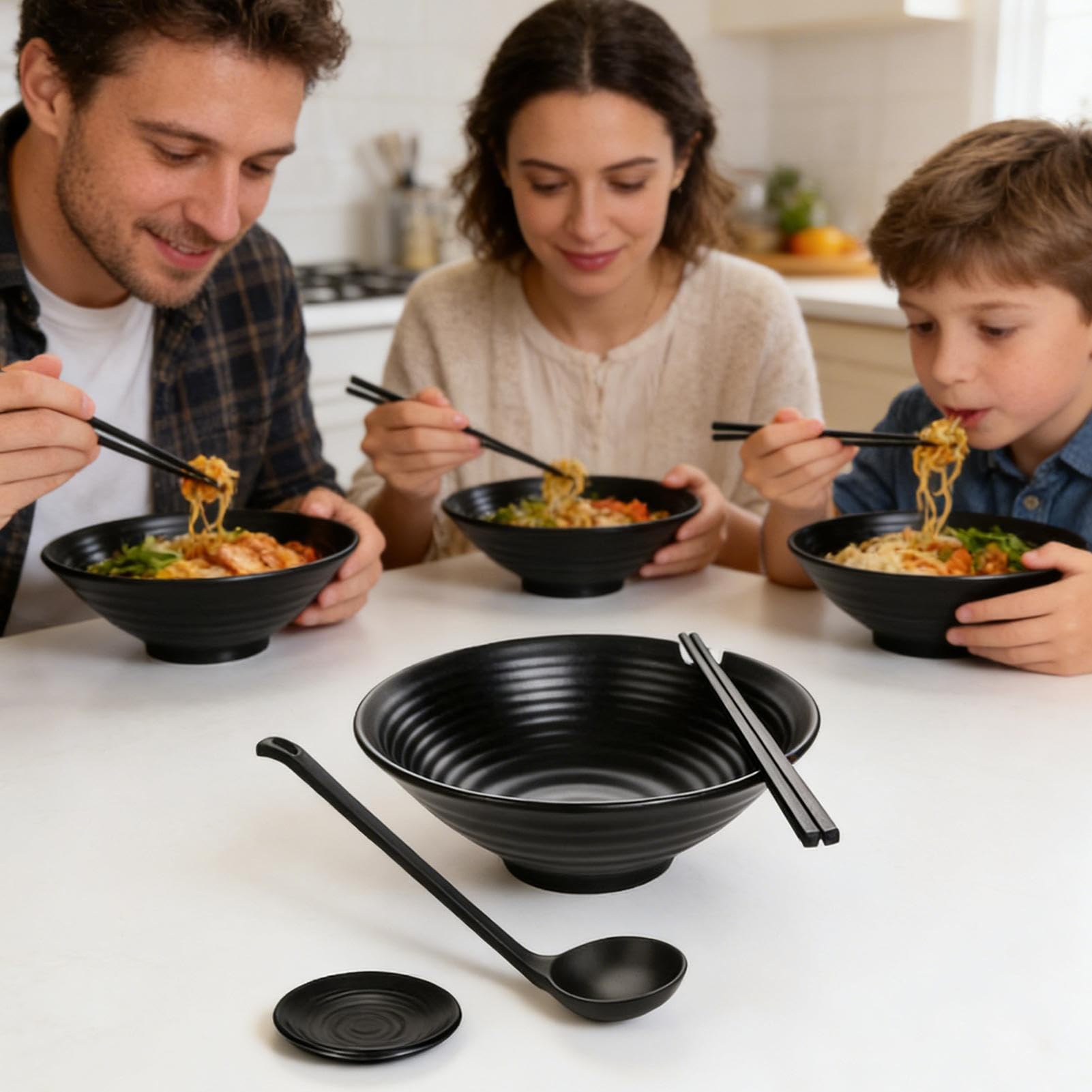 Bol à Nouilles Vaisselle Grand Format Noir Mat