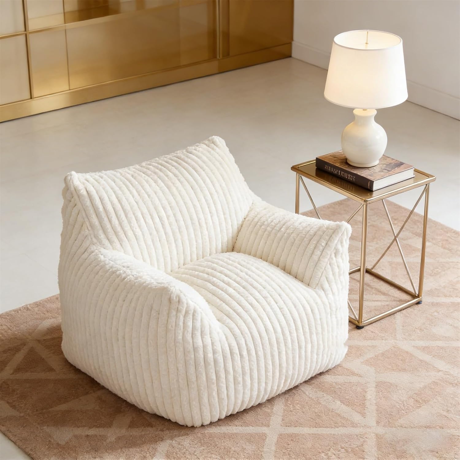 Kids Bean Bag Sofa Chair, Cute Bean Bag with Filling, Comfy Bedroom Chair, Bean Bag Chairs for Kids, Perfect for Playroom & Bedroom(No Foot Pedal)