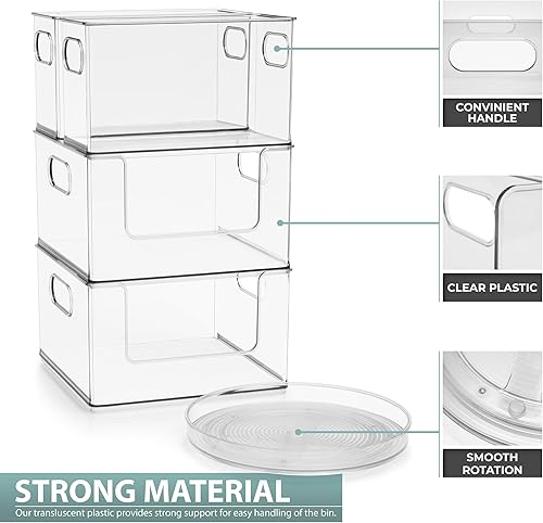 Miniatura 7 de Sorbus Juego de organizador de lavandería, 2 cubos grandes apilables con parte delantera abierta, 2 cubos de almacenamiento estrechos apilables, 1