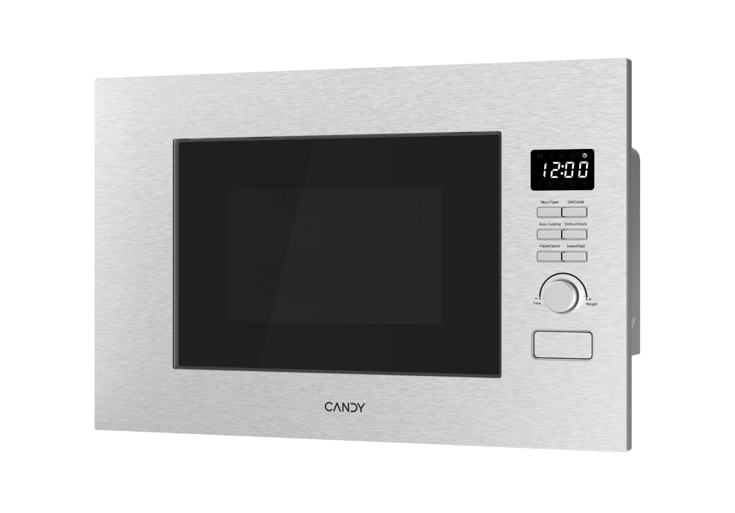 Candy CA38FL7NWBX Micro-ondes encastrables Volume 20 litres Micro-ondes 800 W Gril 1000 W Acier inoxydable