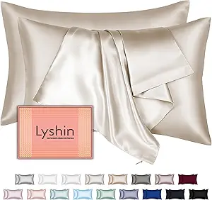 Mulberry Silk Pillow Cases 2 Pack King Size 20x36 Inches with Hidden Zipper, Ultra Smooth and Soft Breathable Cooling Silk Satin Pillowcase Set of 2, Better for Hair and Skin, Gifts for Women Men