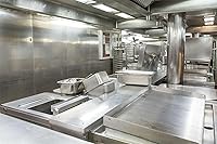 HOODMART 48x84 Stainless Steel Wall Panel with End Caps - Durable Backsplash Guard for Food Trucks, Restaurants & Kitchens