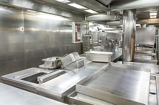 HOODMART 48x84 Stainless Steel Wall Panel with End Caps - Durable Backsplash Guard for Food Trucks, Restaurants & Kitchens