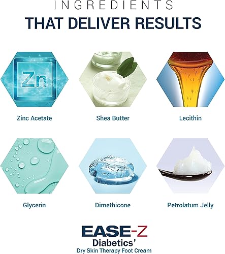 Miniatura 7 de Crema para pies diabéticos. Ingredientes clínicamente probados y zinc que alivian los pies y las manos secos, agrietados y callosos. Alivia el dolor