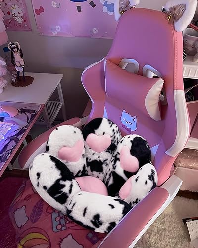 Miniatura 23 de MOONBEEKI - Cojín con forma de pata de gato, cómoda silla kawaii, cojines de felpa para asiento, almohada para silla reclinada regalo para Negro