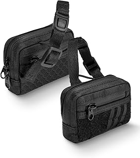 TACTICAL_GEEK Storage A18 多機能ポーチ EDC イヤホンポーチ コンパクト クイックリリースバックル付き 日常携帯用ミニバッグ コイン入れ (ブラック)