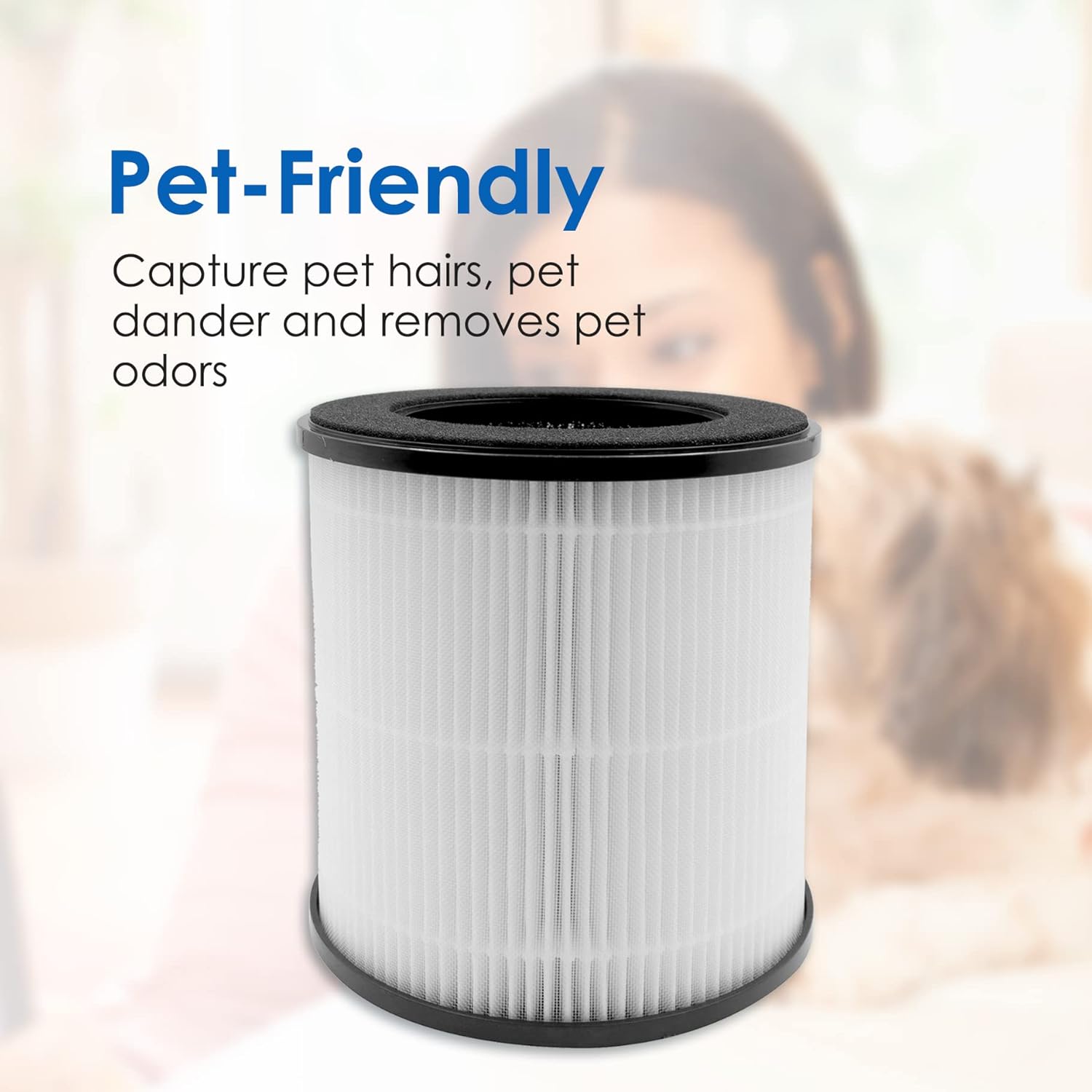 Flintar B-D02L/M05 Replacement Filter, Compatible with MOOKA M05, B-D02L Air Purifier; Works for VEWIOR B-D02U and for Tailulu D10 Air Purifi-er, 3-in-1 H13 True HEPA Filter Set, 2-Pack