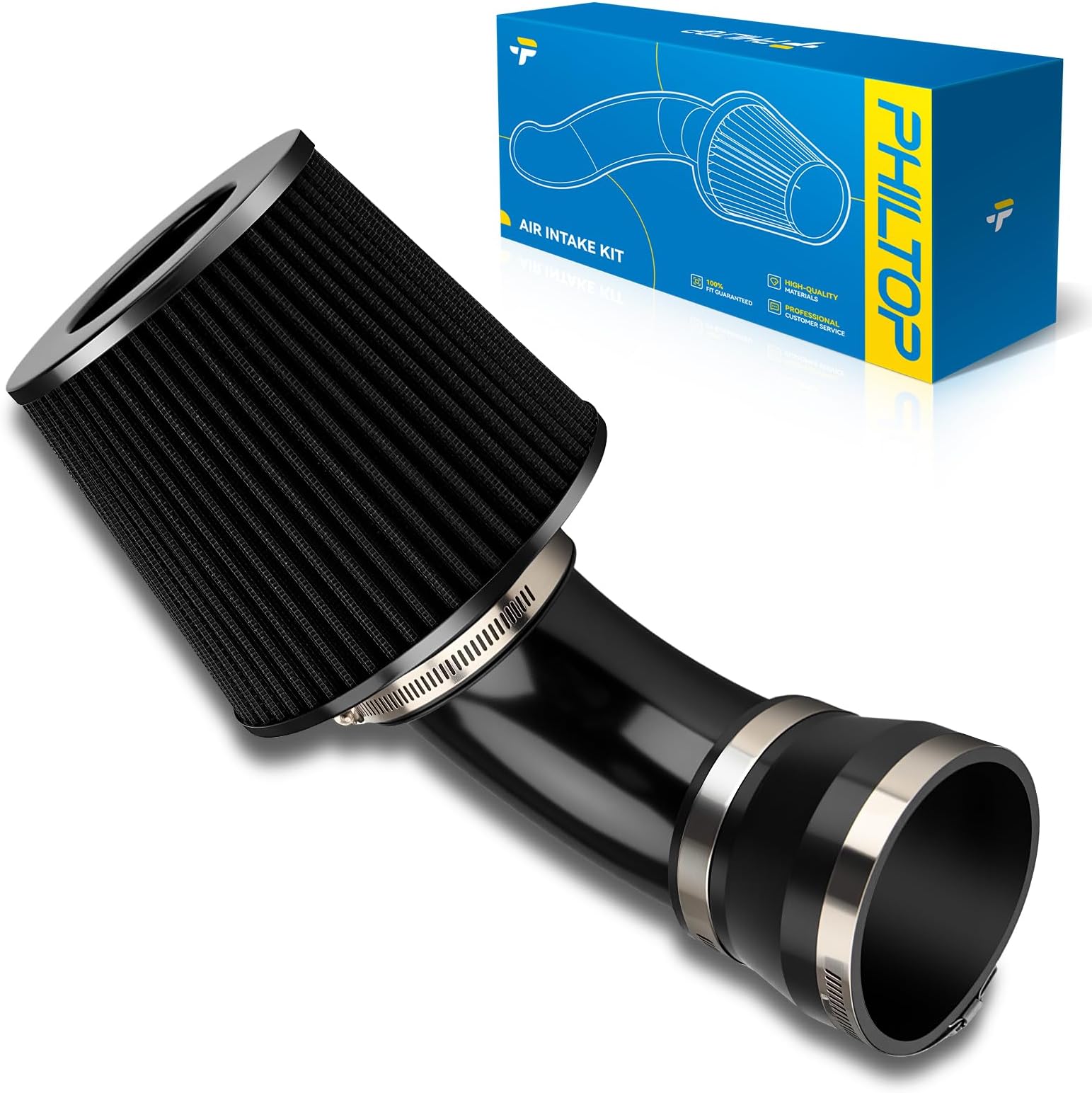 PHILTOP Cold Air Intake Kit for 325i 2001-2005 L6 2.5L, 330xi/330i/330Ci 2001-2005 L6 3.0L, 328is 1998-1999 L6 2.8L, 328i 325Ci 323is 323i/Ci 325xi