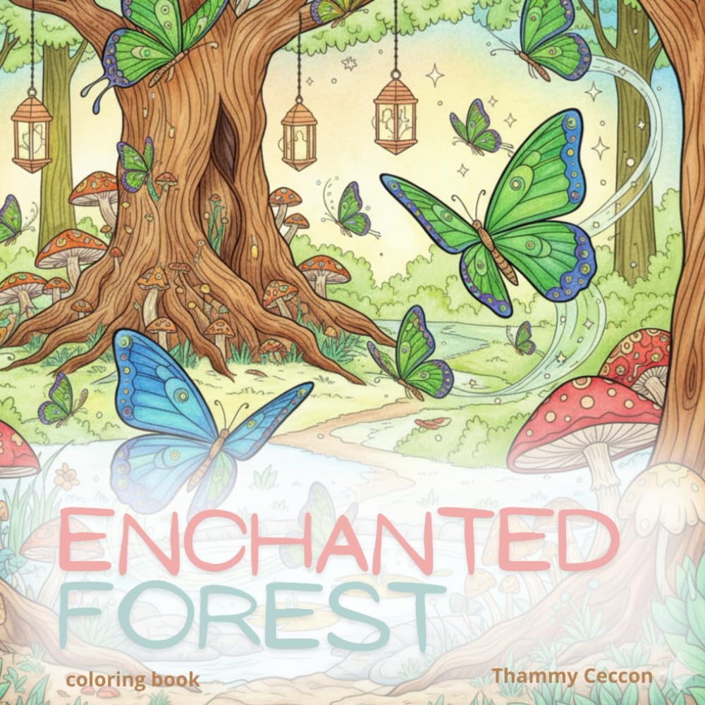Livre de coloriage Enchanted Forest anti stress contre l'anxiété