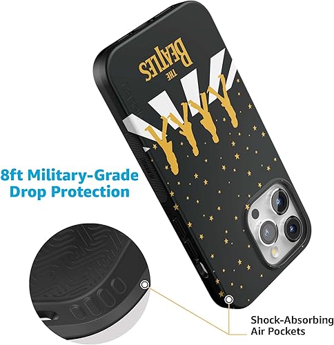 Miniatura 3 de Casely Funda para iPhone 14 Pro | Beatles | Paseo nocturno | Imagen dual de Abbey Road | Funda atrevida compatible con MagSafe