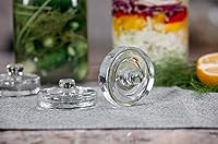 Vista 6 de JILLMO Tarro de fermentación, tarro de fermentación de vidrio de 1.5 litros con pesas de fermentación y esclusas de aire, paquete de 2