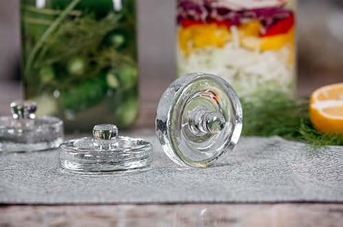 Miniatura 6 de JILLMO Tarro de fermentación, tarro de fermentación de vidrio de 1.5 litros con pesas de fermentación y esclusas de aire, paquete de 2