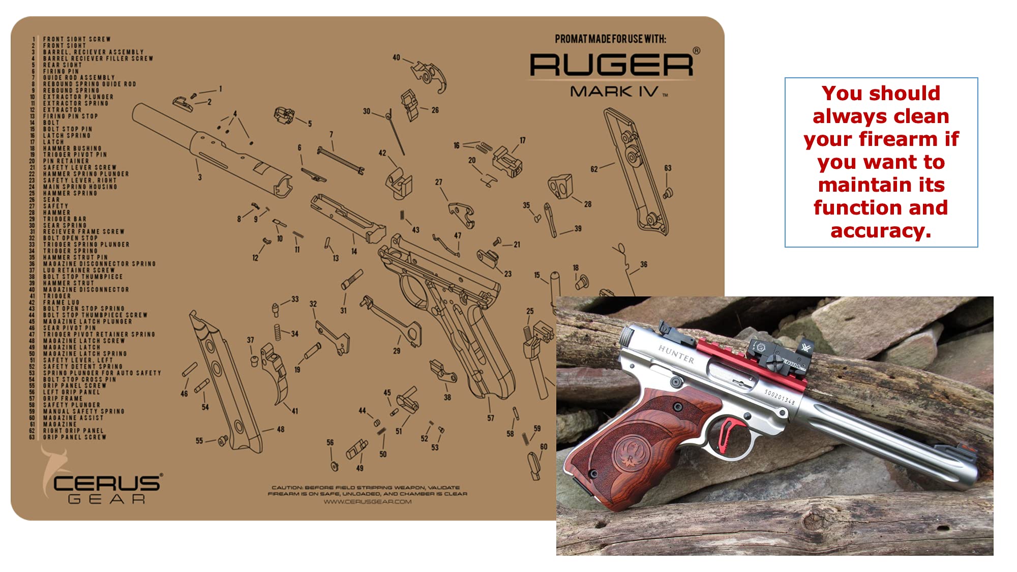 Amazon.com: Cerus Gear: Handgun Mats