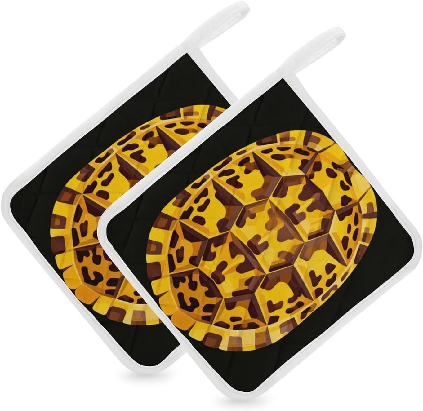 Leopard Tortoise Shell Polyester Heat Resistant Pot Pad Non Slip Anti Scald Hot Dish Mat Reusable Table Protector for Kitchen Hot Pot Mat Wear Resistant Heat Proof Table Pad for Countertop Dining Room
