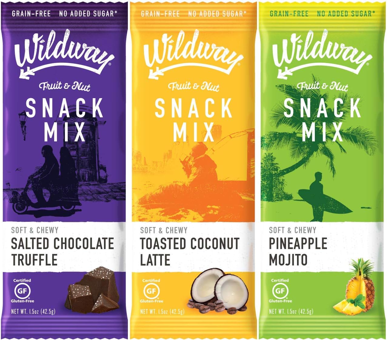 Wildway Fruit & Nut Snack Mix | Variety Pack | Certified Gluten-Free, Grain-Free, Paleo, Non-GMO, No Added Sugars or Extracts - 6pk