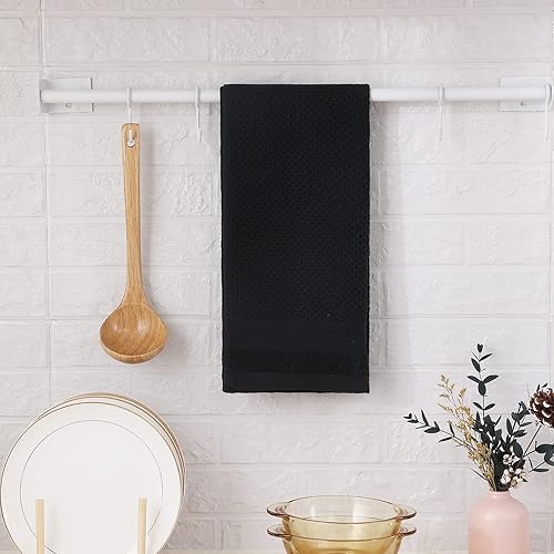 Miniatura 7 de Homaxy Toallas de cocina 100% algodón con tejido gofre, 13 x 28 pulgadas, súper absorbentes y lavables a máquina, para secar platos, paquete de 4,