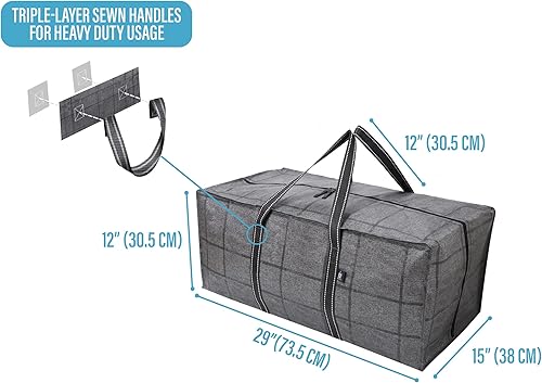 Vista 93 de VENO Paquete de 6 bolsas de mudanza extra grandes para mudanza universitaria, bolsas de almacenamiento resistentes, cajas de embalaje y suministros