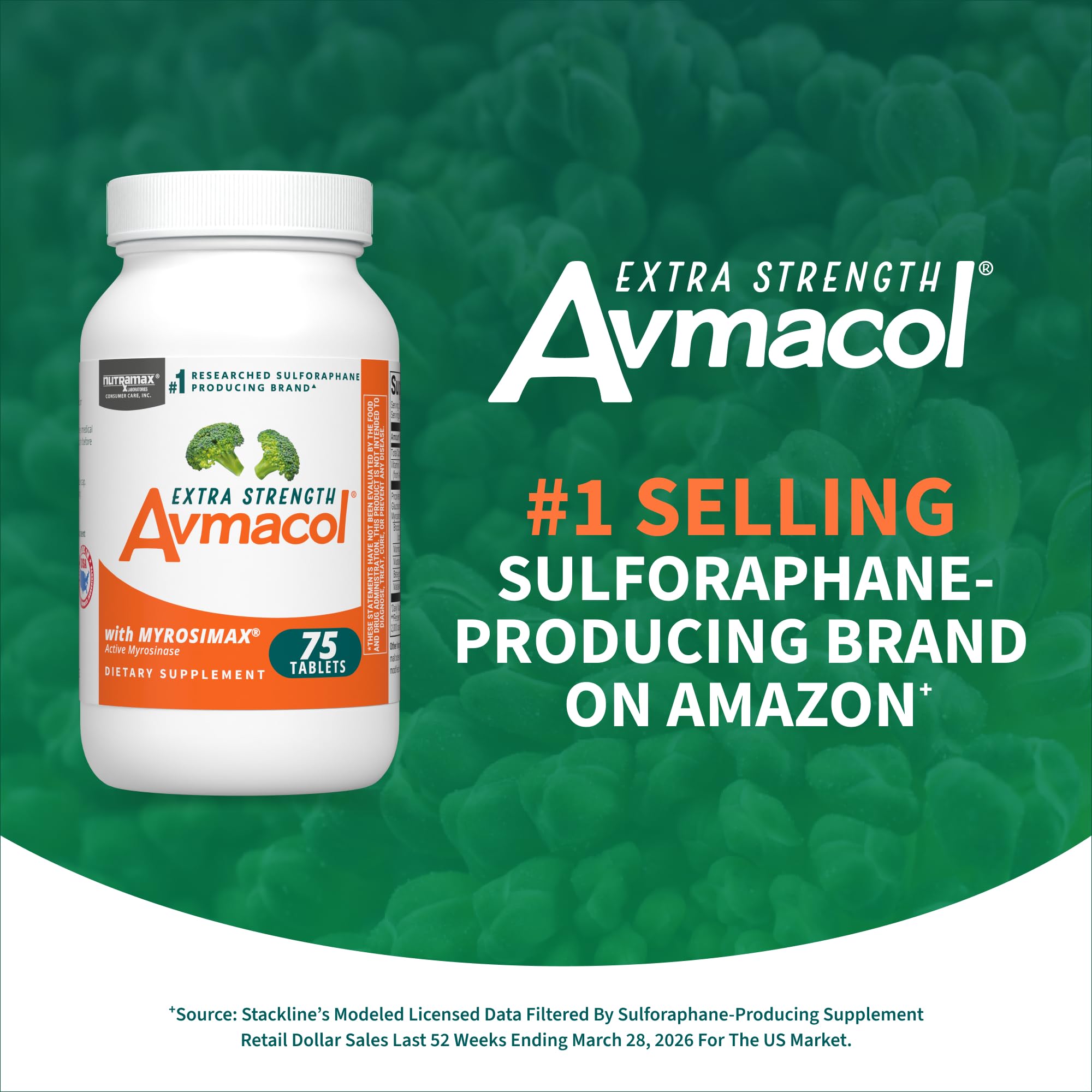 Nutramax Avmacol Extra Strength Sulforaphane Producing Supplement, 75 Tabs — Amazon image 3
