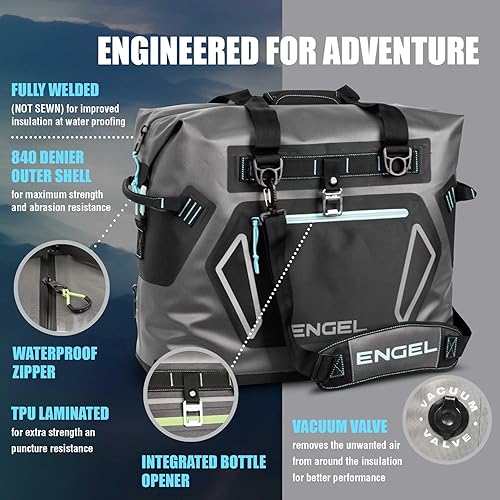 Miniatura 6 de Engel HD30 - Enfriador de mano suave de alto rendimiento, duradero, a prueba de fugas, portátil para campamento, pesca, portón trasero y actividades