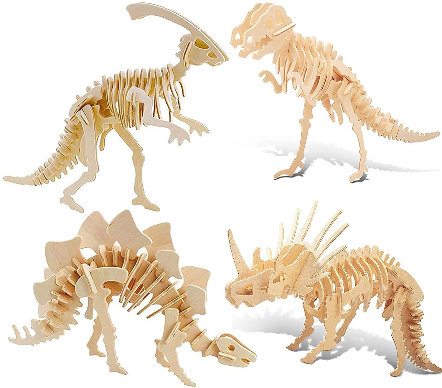 3D Dinosaur Puzzles,Dinosaur Toys,3D Wooden Puzzle,3D Puzzles,Dino Model,Wooden Puzzle for Kids and Adults,Puzzl Education Toys for Kids