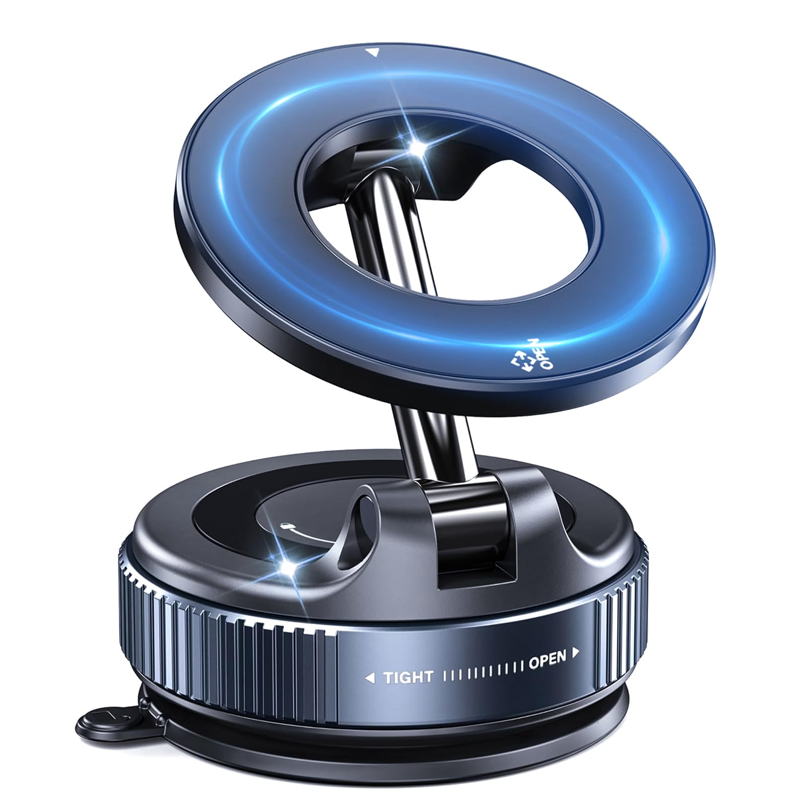 Vacuum Magnetic Car Phone Holder for Magsafe iPhone 17 16 15 Air Pro Max, 360 Nano Gel Adjustable Suction Cup Phone Mount for Garmin GPS/Mirror/Gym, Vacuum Magnetic Phone Stand