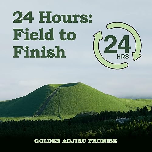 Miniatura 5 de The Golden Aojiru - Jugo de hierba verde de cebada joven en polvo con rica fibra dietética, sin aditivos, 100% cultivado japonés, listo para usar,