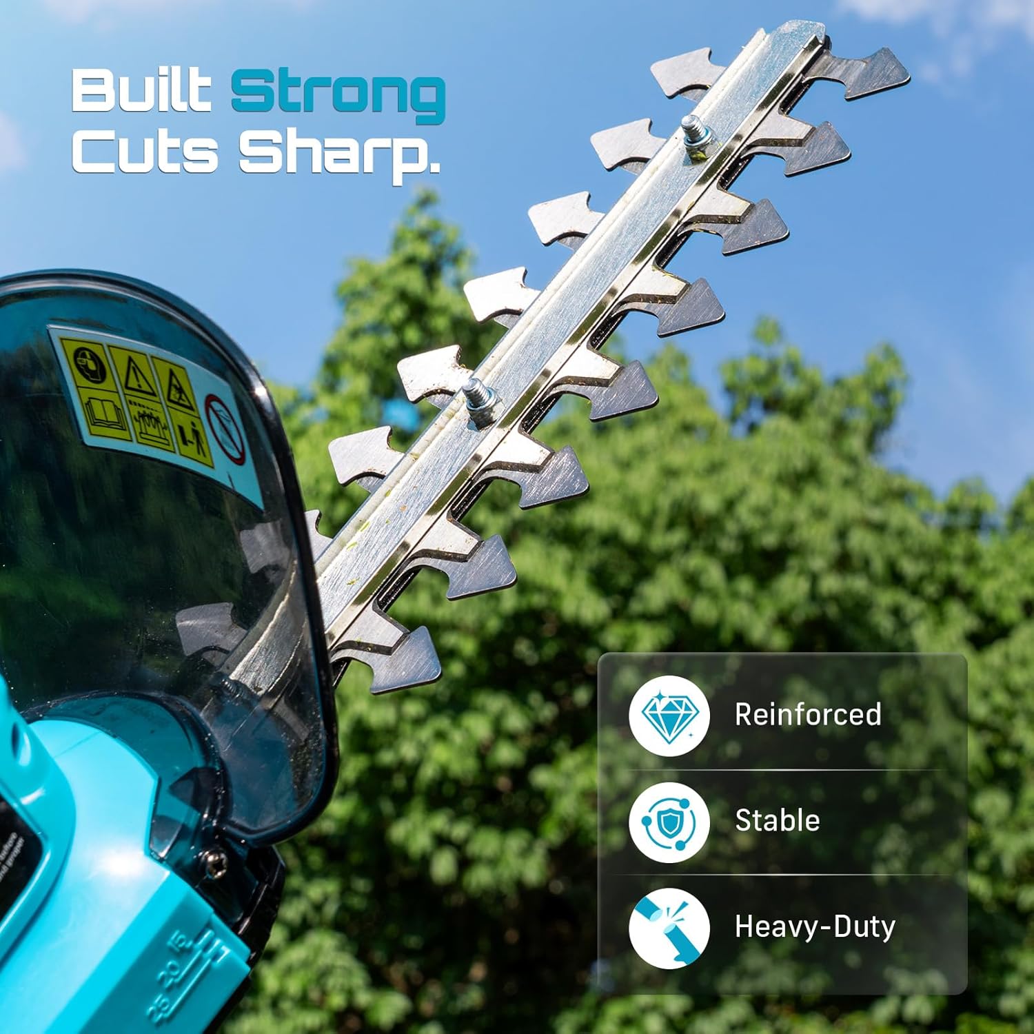 SEESII 2-in-1 Brushless Hedge Trimmers: Cordless Grass Shears with Dual 2.0 Ah Batteries, 6" Electric Bush Shrub Trimmer with Dual Action Blade, Handheld Grass Cutter for Yard Garden, Lawn Pruning