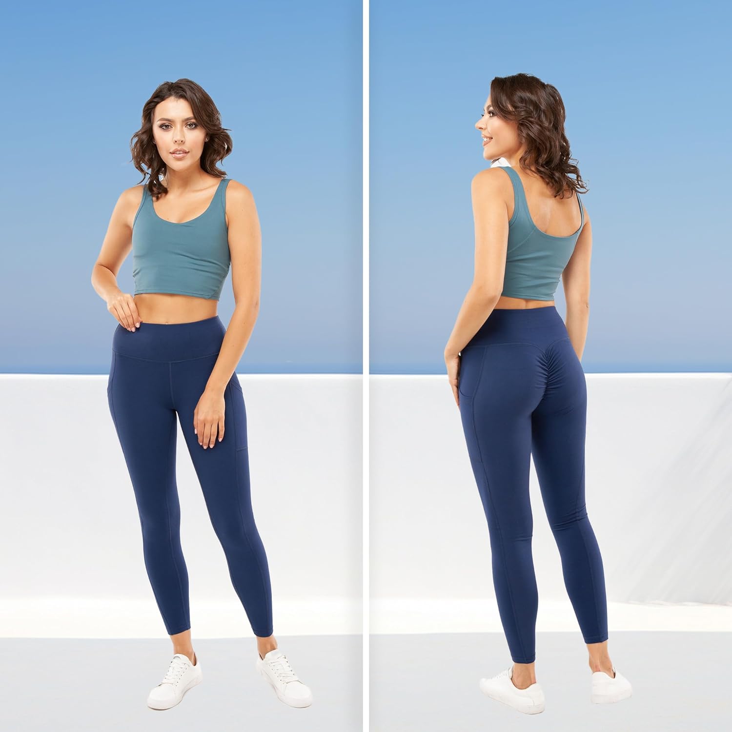 High Waist Tummy Control Butt Lifting Legging, Breathable, Compression, Moisture-Wicking, Ideal for Yoga, Fitness - Image 4