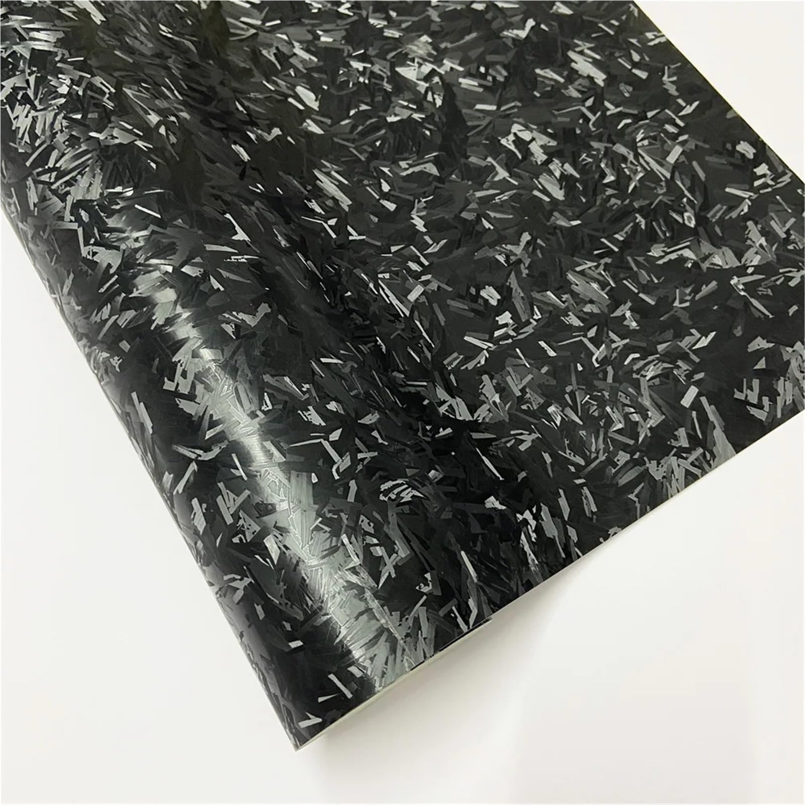 Folia do owijania samochodów Czarna folia z włókna węglowego Owijanie motocykli Naklejki ochronne na karoserię samochodu Folie karoseryjne(Black Chopped,30X152 CM)
