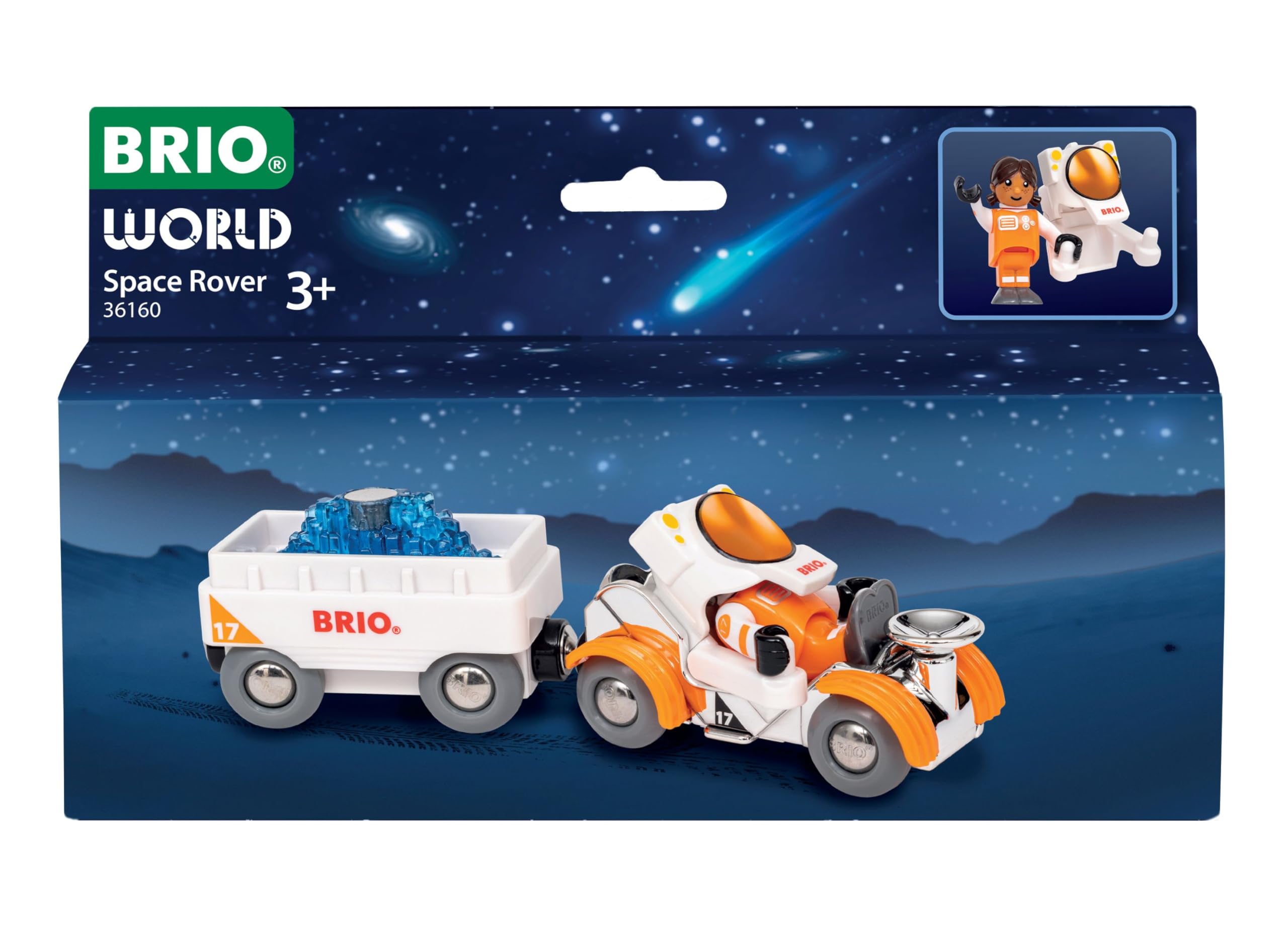 Ravensburger BRIO World - 36160 Space Rover | Toy Trains, Wagons & Vehicles for Kids Aged 3 Years Up