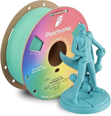 19 – Panchroma PLA Polymaker Teal 3D Printer Filament, 1.75mm, 1kg Spool, Easy to Print, High Speed Printing, Tangle Free, AMS Compatible, Perfec…