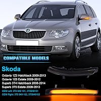 POPMOTORZ LED tükör irányjelzők fekete Canbus Skoda Octavia Superb 2