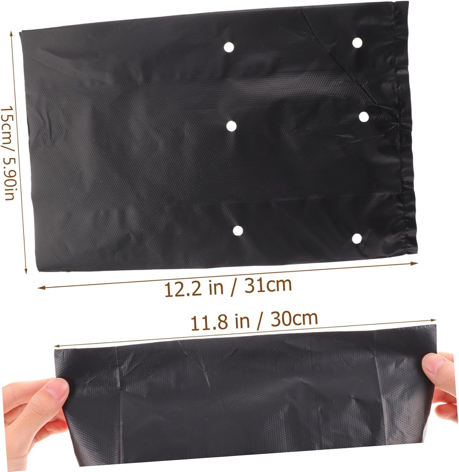 Kisangel 100pcs Thicken Pe Planting Bags for Fruit Trees Bonsai Durable Nursery Containers for Gardening Lightweight Easy to Use for Yards Patios