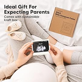 KeaBabies Baby Sonogram Picture Frame - Modern Ultrasound Picture Frames for Mom to Be, First Pregnancy Gifts for Expecting Mom & First Time Dad, Baby Gender Reveal Gifts(Mist Blue)