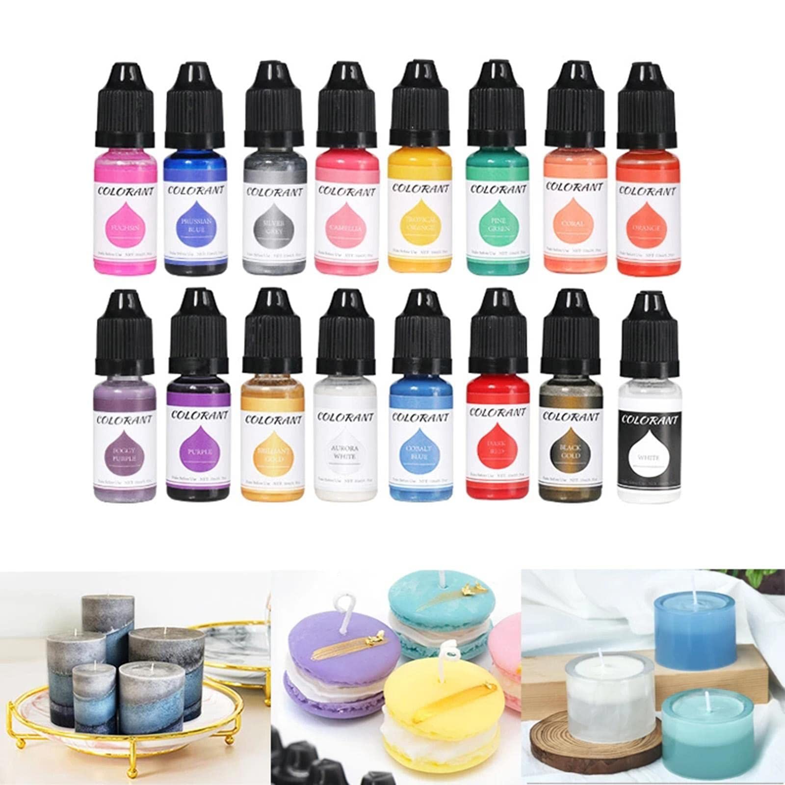 Pigment z żywicy epoksydowej, 24 kolory, płynny barwnik z żywicy, nietoksyczny barwnik do żywicy, sztuka, biżuteria, rękodzieło, materiały do produkcji świec mydlanych