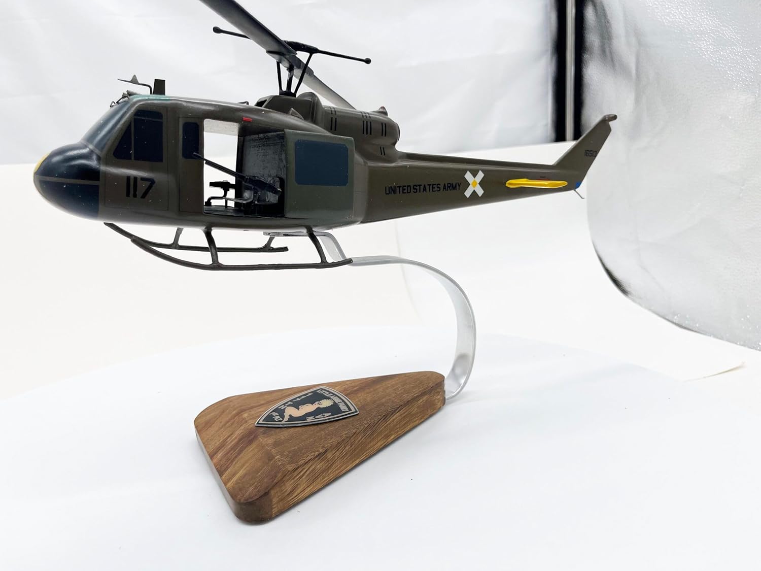 UH-1H Huey, 117th AVN Little Annie Fannies, 16" Scale Mahogany Model