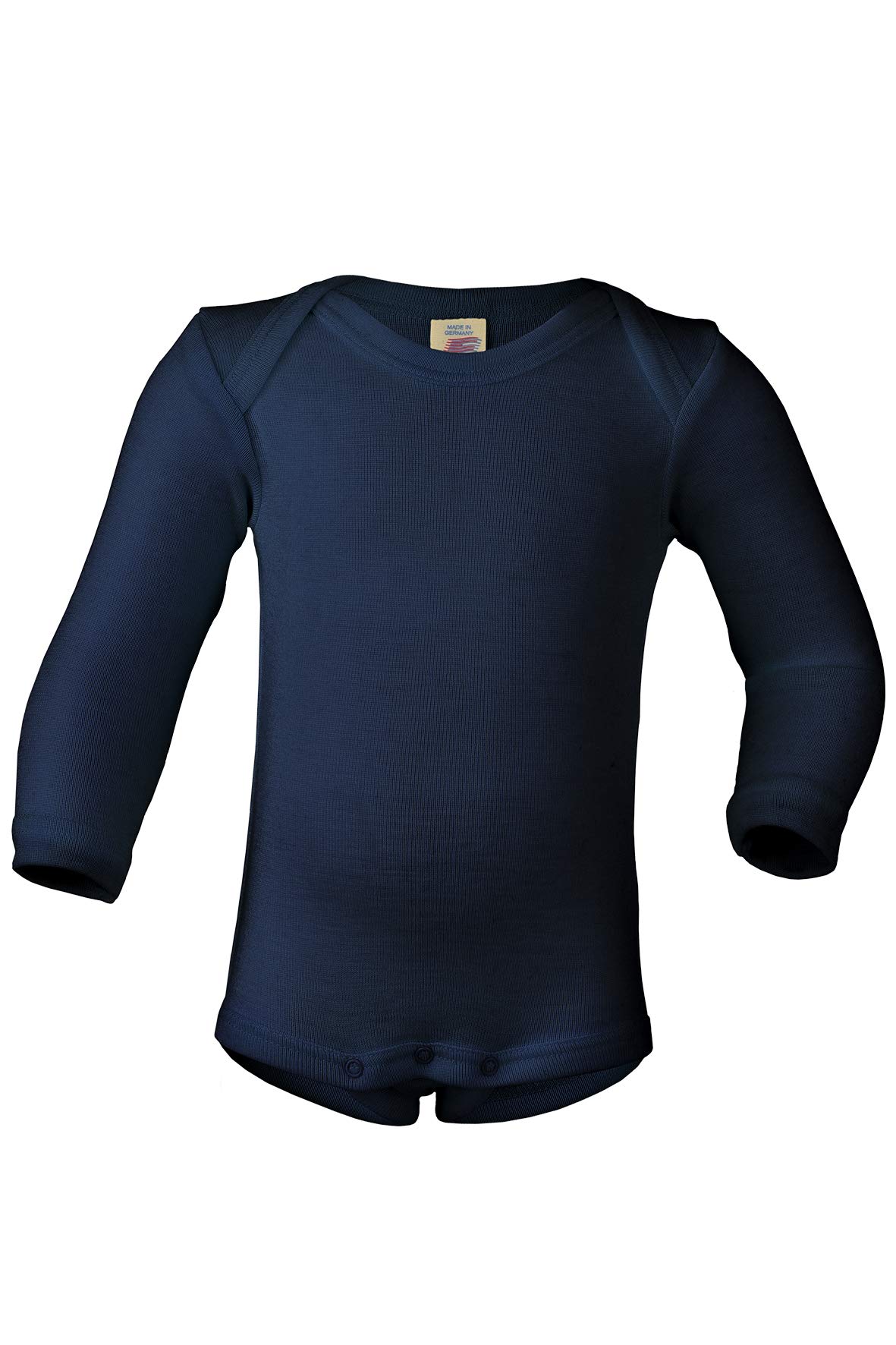 EngelBaby Bodysuit Long Sleeves Wool Silk Natural 4 Colours Size 50/56-110/116 cm