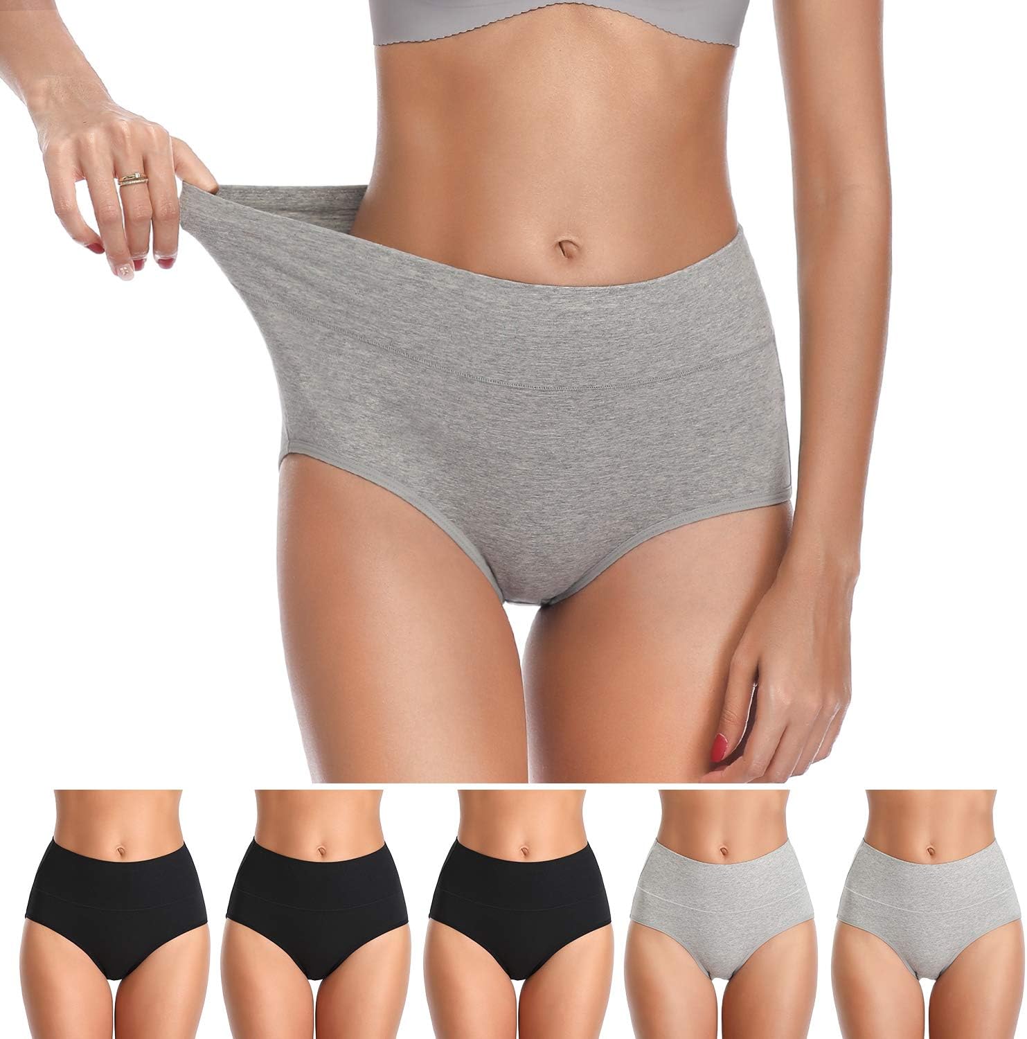 Womens Cotton Underwear Breathable Stretch Postpartum Panties Full Coverage Ladies Briefs Multipack